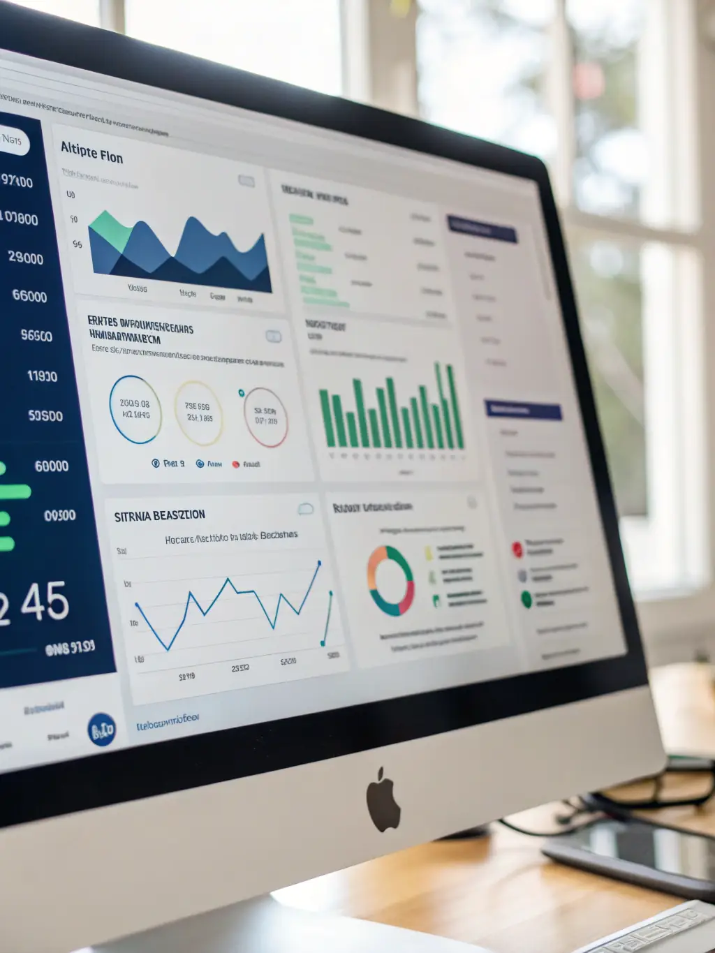 A visual representation of a CRM dashboard, highlighting data analysis, customer management, and streamlined business processes.